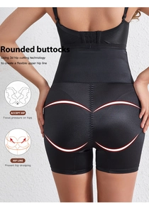 Détail arrière du pantalon gainant taille haute avec ligne de levage 3D et tissu sans couture
