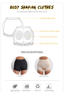 Diagramme détaillé de la gaine remonte-fesses avec dentelle et contrôle de la taille