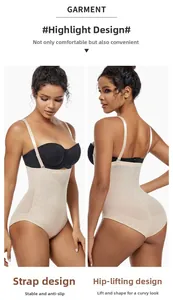 Dettaglio guaina modellante a vita alta con spalline regolabili ed effetto push-up