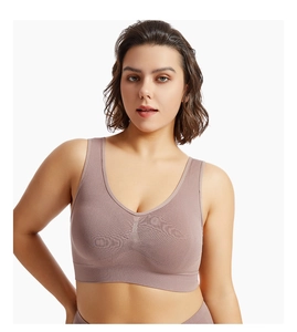 Gros plan détaillé du tissu de soutien-gorge de sport sans couture avec maille aérée