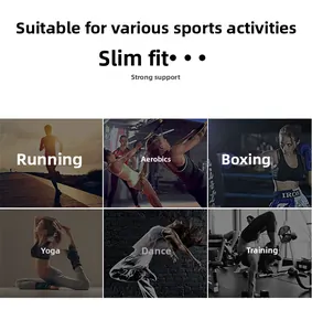 Collage montrant des brassières de sport et des ensembles de yoga en action