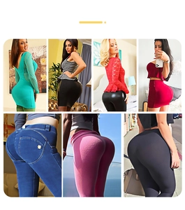 Détails arrière des culottes sculptantes taille haute en plusieurs couleurs pour fessiers