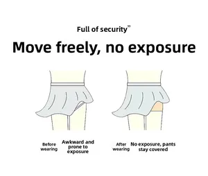 Detail view of plus size safety shorts with anti-exposure inner layer and breathable fabric