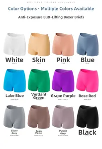 Matrix display of 12 colors for plus size seamless safety shorts and anti-chafing panties