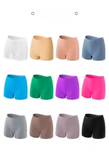 Detailed color selection showing twelve seamless safety shorts in various pastel shades