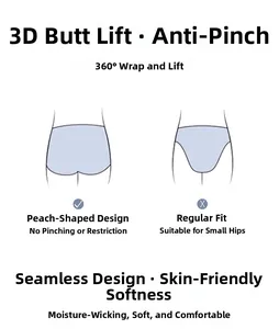 3D peach hip lift design with seamless moisture-wicking fabric for safety shorts