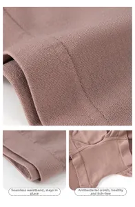 Detail of seamless antimicrobial crotch and high-elastic waistband on safety shorts