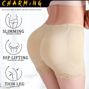 Gaine amincissante taille haute avec rembourrage fessier et dentelle pour femmes