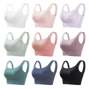 High-impact seamless sports bra set for yoga and running in nine vibrant matte colors