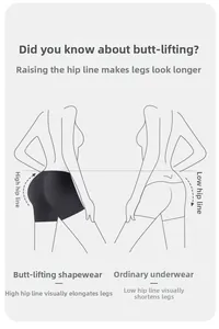 Detail view showing butt-lifting effect and waist-shaping compression for smooth body contouring