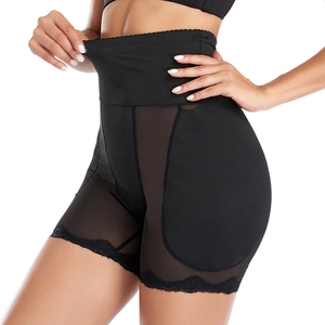 High-waisted seamless tummy control shapewear with breathable mesh and lace trim