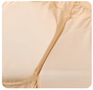 Detailed macro view of breathable mesh fabric and high-density lifting seams on shapewear