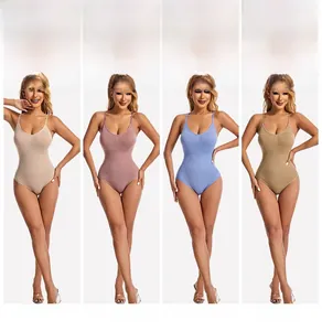 Vier Farben von formenden Bodysuits aus gesunden Pflanzenfarbstoffen für Damen