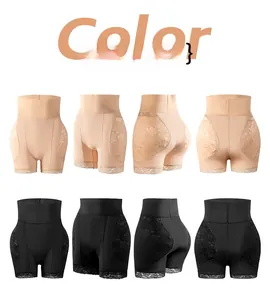 Close-up of high waist tummy control hip enhancer with delicate lace side patterns