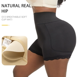 Gaine amincissante taille haute avec dentelle et coussinets amovibles effet push-up