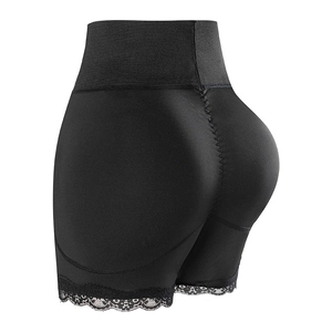 Gaine amincissante taille haute noire avec dentelle et effet push up fessier