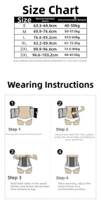 Detailed size guide and wearing instructions for the high-waist postpartum waist trainer