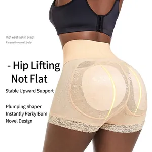 High waist tummy control body shaper with butt lifting design and delicate lace trim