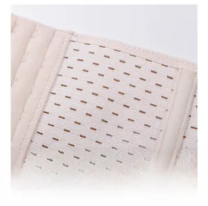 Close-up of breathable mesh fabric and reinforced stitching on high waist shapewear belt