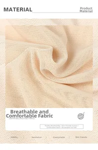 Détail du tissu en maille respirante avec texture douce et douce pour la peau beige