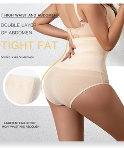 Macro detail of high-waist tummy control panties with reinforced elastic pressure bands