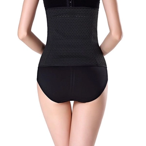 High waist breathable mesh waist trainer for women with multi-row hooks for slimming