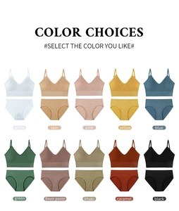 Collection d'ensembles de lingerie sans couture en dix couleurs vives pour femmes