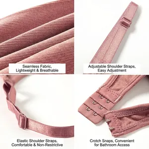 Mogel-Body in Übergröße in Mauve mit verstellbaren Trägern und nahtlosem Stretchstoff