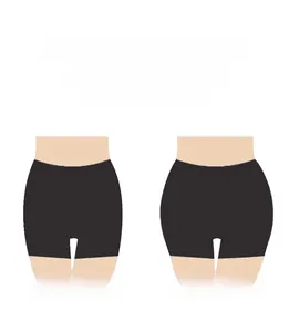 Comparison showing body shaper with removable pads for hip and butt lifting effect
