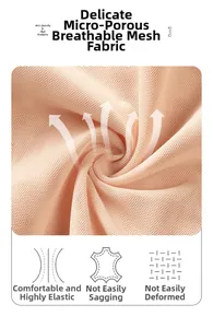 Close-up of beige breathable micro-hole mesh fabric with high elasticity texture