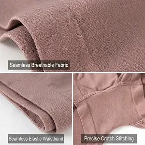 Seamless plus size safety shorts with breathable fabric and elastic waist details