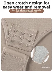 Macro detail of bodysuit featuring a three-row hook closure and breathable cotton lining