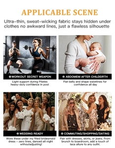 Détail de la gaine amincissante ultra-fine pour fitness, post-partum et vie quotidienne