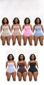 Detailed color selection guide for seamless bodysuit shapewear in seven elegant shades