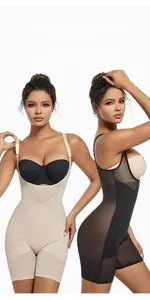 Detail of high-elasticity shapewear with adjustable straps for tummy and waist control