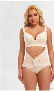 Detail showing the double-layer compression and adjustable velcro closure for waist support