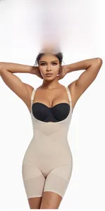 Front view of seamless high-elastic shapewear with breathable mesh for tummy control