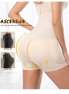 Detail of high waist shapewear showing lifting effect on glutes and slim tummy control