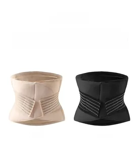 Adjustable waist trainer bands in black and skin tones showing breathable elastic fabric