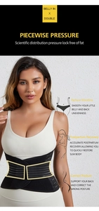 Detail of waist trainer with piecewise pressure for postpartum recovery and posture correction