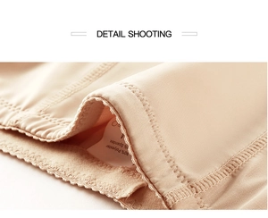 Macro shot of 90% polyester shaping fabric showing seamless edges and wash label