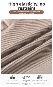 Macro shot of breathable high-stretch beige ribbed knit fabric for bodysuit comfort