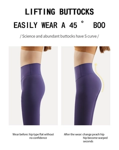 Detail view showing lifting effect on buttocks for purple high waist shaping underwear