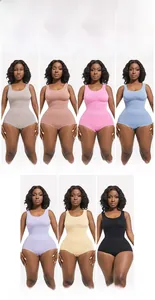 Vertical rib texture detail and color options for the seamless body sculpting shapewear