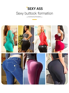 Collage of high-waist tummy control panties and butt-lifting shaping wear in various fabrics