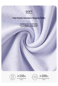 Macro shot of light purple high-elastic seamless yoga fabric with ribbed knit texture