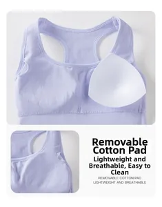 Detail view of removable chest pads and ribbed knit texture on lavender yoga jumpsuit