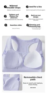 Detail of lavender ribbed bodysuit featuring wide shoulder straps and removable chest pads