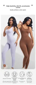 Close-up of high-elastic ribbed bodysuit showing tummy control and compression texture