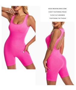 Detail of hot pink compression bodysuit showing tummy control and butt lifting texture